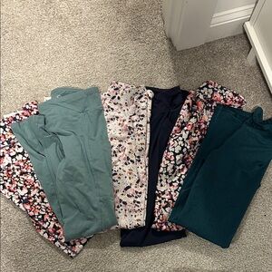 Old Navy Kids Leggings Set - Teal, Navy, Floral